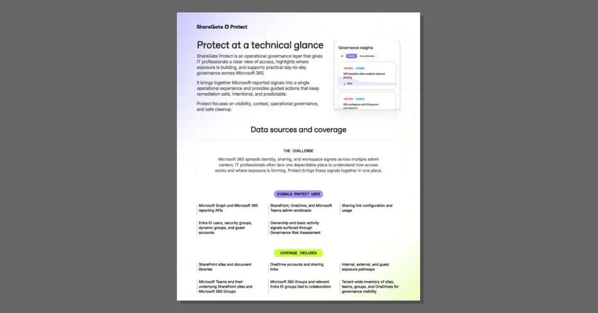Protect at a technical glance