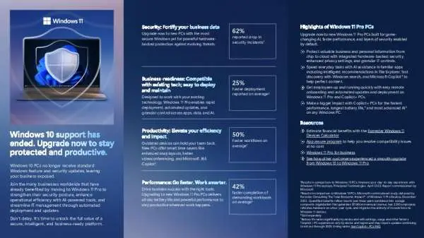 Windows 10 support has ended