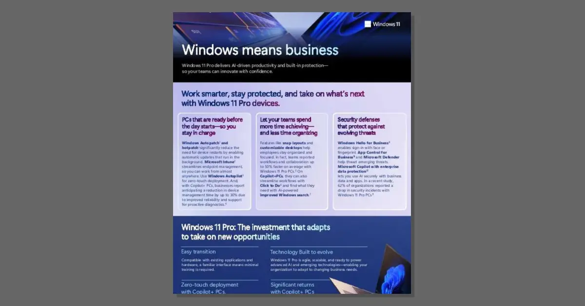 Windows Means Business